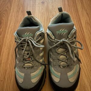 Aggressor Gray and Teal Hiking Shoes Steel-Toed CSA Grade 1 Protection